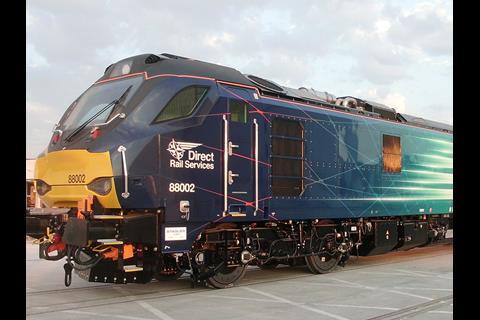 Direct Rail Services has officially unveiled its Class 88 UKDual electro-diesel locomotives.